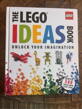 Lego Ideas Book White Cover with Red, Green, Yellow, Blue, Orange Accents NEW